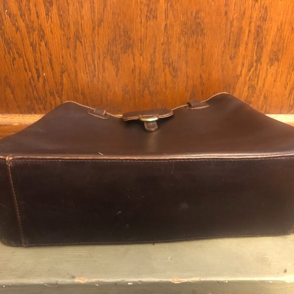 Vintage Liz Claiborne Lush Brown Leather Classic Shoulder Bag / Satchel - Picture 4 of 16